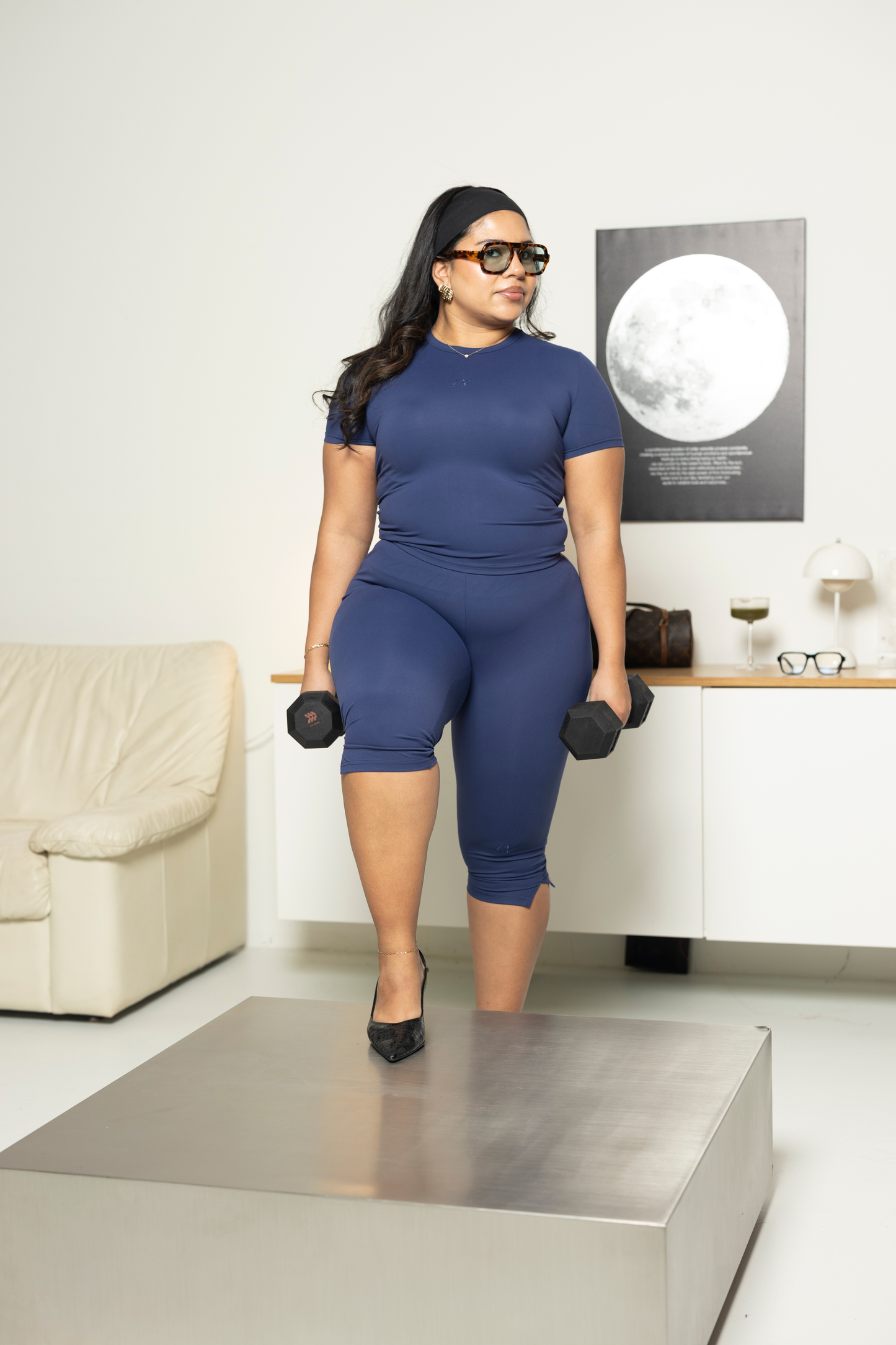 The Runway Capri in Blue